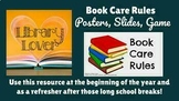 Book Care Rules Slides - Bulletin Board Content - Matching