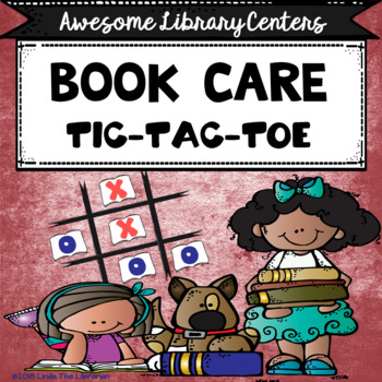 Preview of Book Care Tic Tac Toe Library Activity