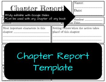 chapter book report