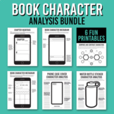 Book Character Analysis Printable Bundle | Reading Compreh