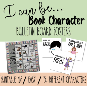 Preview of Book Character "I Can Be..." Inspirational Poster
