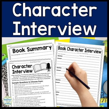 Preview of Book Character Interview Book Report: Use with Fiction, Non-Fiction or Biography