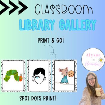 Preview of Book Character Posters • Spot Dots • Classroom Library