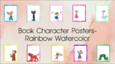 Book Character Posters- Rainbow Watercolor