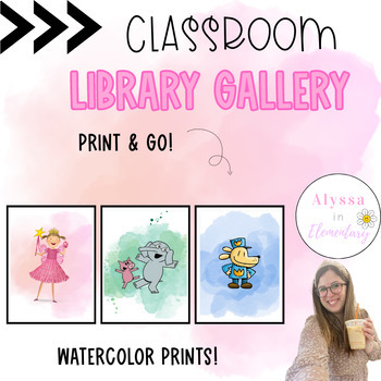 Preview of Book Character Posters • Watercolors • Classroom Library