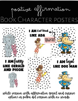 Preview of Book Character Posters for Classroom Library