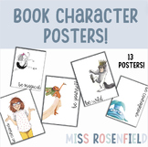 Book Character Posters for Classroom Library, Elementary a
