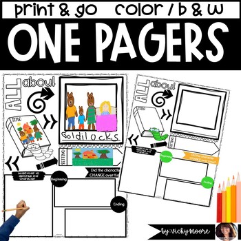 Preview of Book Character one pager | Book Character Report Response use with any book