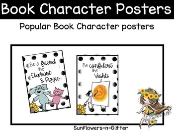 Preview of Book Character with Traits Posters