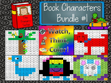Book Characters Bundle 1 Watch, Think, Color Mystery Pictures