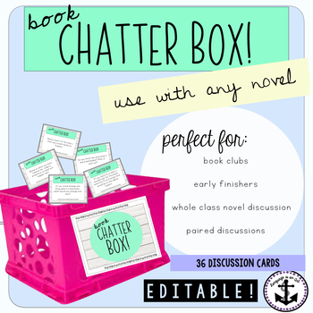 Preview of Book Chatter Box: Book Discussion Cards