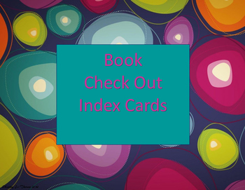 Preview of Book Check Out Index Cards Freebie