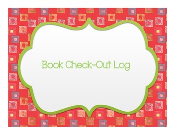 Preview of FREEBIE Book Check-Out Log