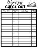 Book Check Out Log AND Bathroom Sign Out Sheet Bundle