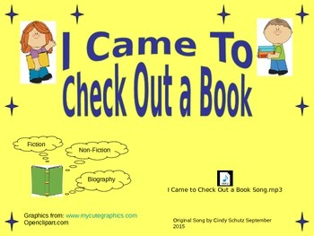 Preview of Library Check Out Song (and activities)