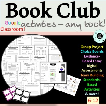 Book Club Journal for Any Fiction Text or Literature Circles Print and  Digital