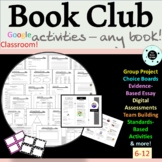 Book Club Activities ANY NOVEL - Literature Circles - Nove