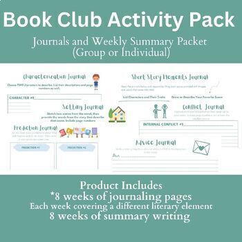 Preview of Book Club Activity Pack- Any Novel