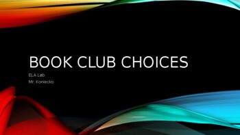 Preview of Book Club Choices