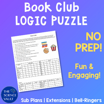 Preview of Book Club Critical Thinking Logic Puzzle