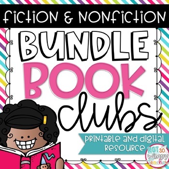 Preview of Book Club Fiction and Nonfiction Bundle Digital and Printable