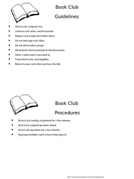 Preview of Book Club Forms