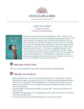 Preview of Book Club Guide - A Boy Called Bat