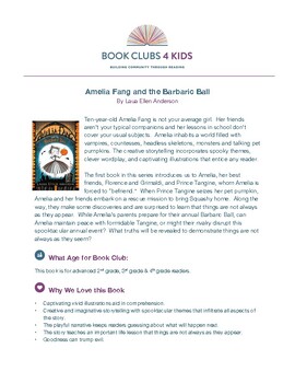 Preview of Book Club Guide - Amelia Fang and the Barbaric Ball