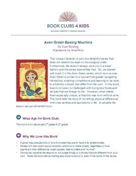 Preview of Book Club Guide - Aven Green Baking Machine