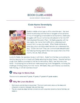 Preview of Book Club Guide - Code Name: Serendipity