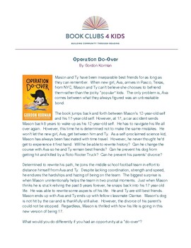 Preview of Book Club Guide - Operation Do Over