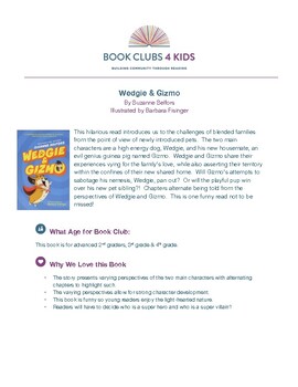 Preview of Book Club Guide - Wedgie & Gizmo - Book 1