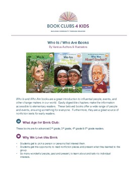 Preview of Book Club Guide - Who Was / Who Is Books