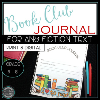 Preview of Book Club Journal for Any Fiction Text or Literature Circles Print and Digital
