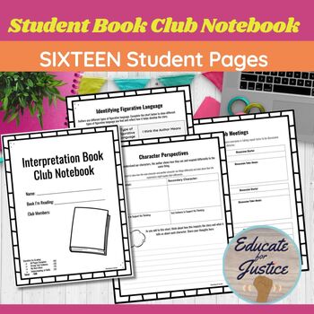 Preview of Book Club Notebook Packet - Book Club Activities for any Novel or Lit Circle