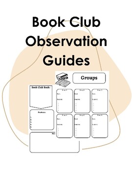Preview of Book Club Observation Guides