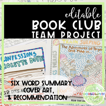 Preview of Book Club Project: Great for ANY novel & Distance Learning
