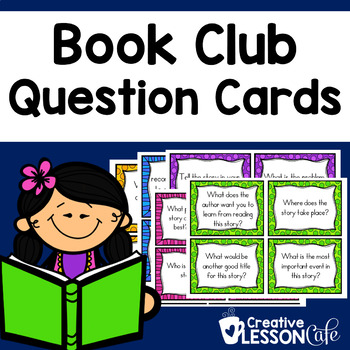book club question cards for casual literature circles by creative