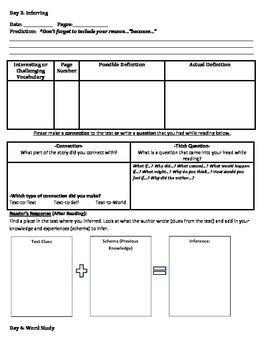 Preview of Book Club-Reader's Response Booklet-Sample