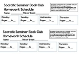 Book Club Reading Schedule