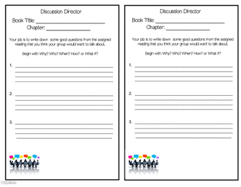 book club roles 12 page worksheets by free to teach tpt