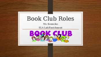 Preview of Book Club Roles