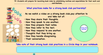 Preview of Book Club Routines and Expectations