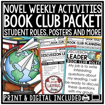 Preview of Book Club Talk Activities Literature Circles Roles Reading Response Questions