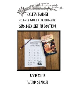 Preview of Book Club Word Search | Halley Harper: Science Girl Extraordinaire | Book 1