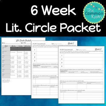 Preview of Book Club or Literature Circle Packet and Calendar (Editable Google Doc™)