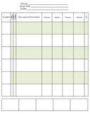 Book Club or Reciprocal Teaching Record Keeping Form