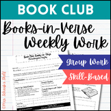 Book Club Activities - Books-in-Verse - Weekly Skill-Based