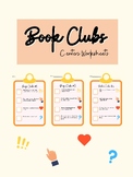 Book Clubs - Centers Worksheet
