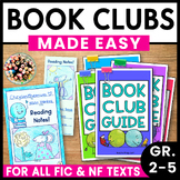 Book Clubs Discussion Cards Literature Circles 2nd 3rd 4th